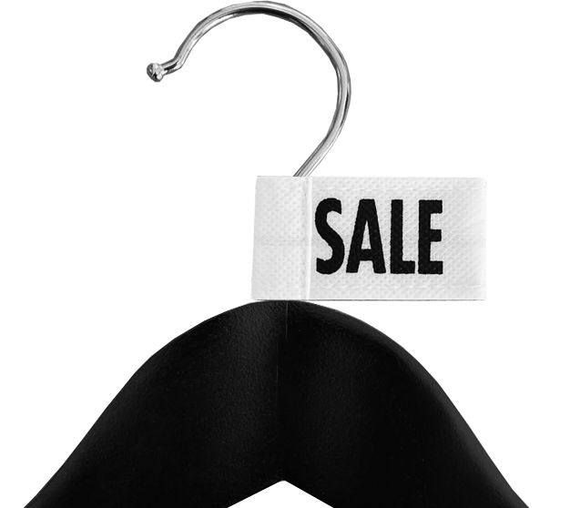 Label aanduider vaantje wit SALE