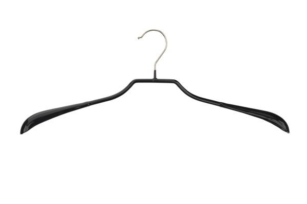 Antislip kledinghanger B46 cm met brede schouders zwart
