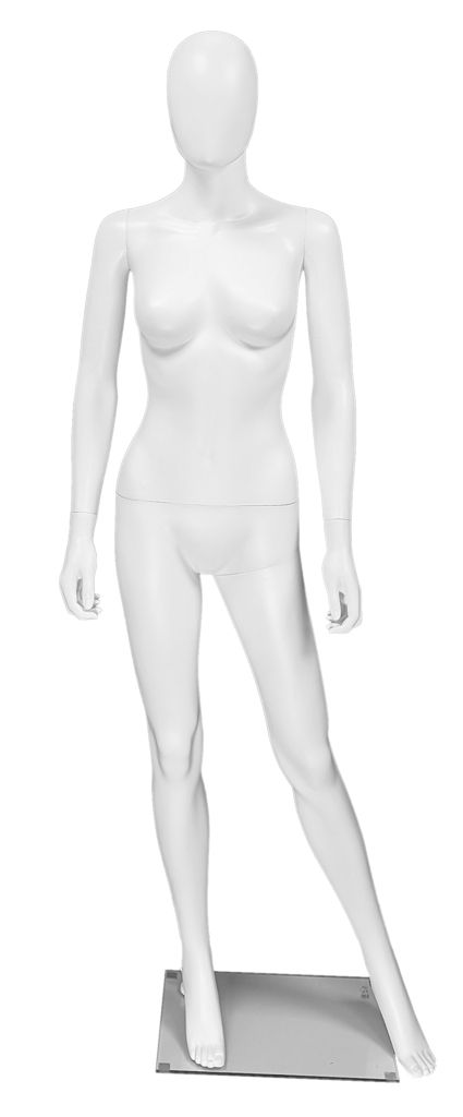 Etalagepop dame wit onbreekbaar H1 front