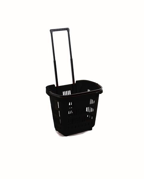 Winkelmand trolley zwart 34 Liter