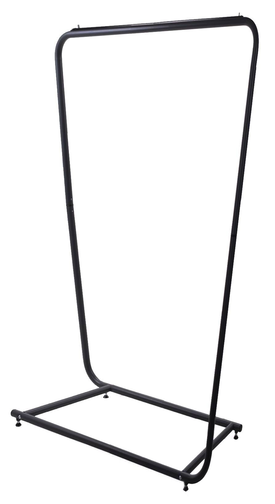 Design kledingrek rechthoek zwart 90cm breed