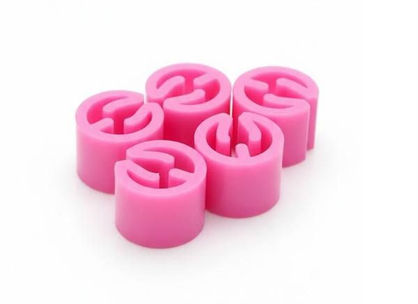 Maatdopjes blanco Roze