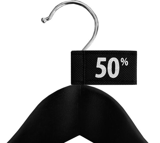 Label aanduider vaantje zwart 50%