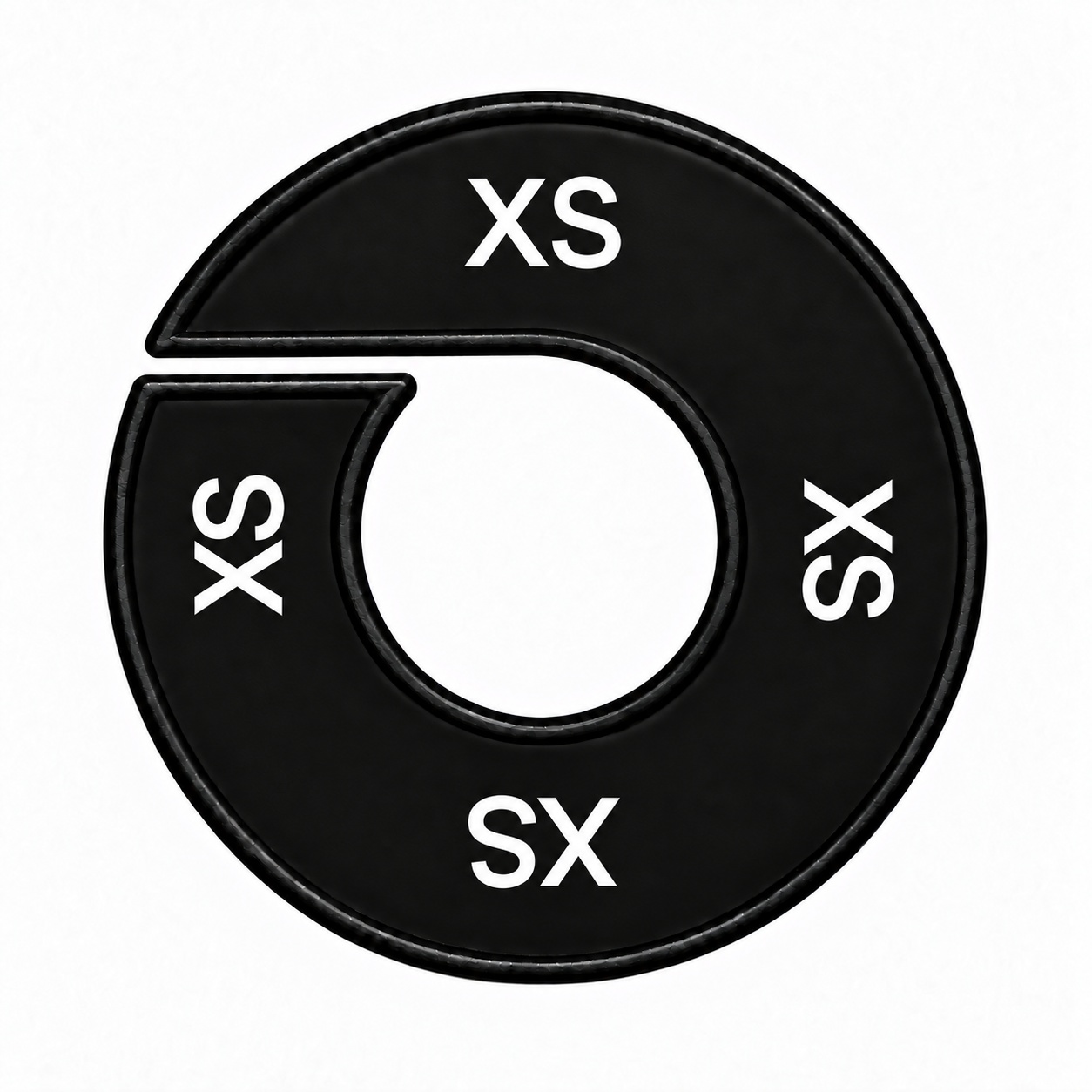 Maatring schijf kledingrek XS zwart 9 cm
