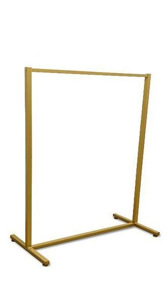 Kledingrek design recht goud 120 x 125cm