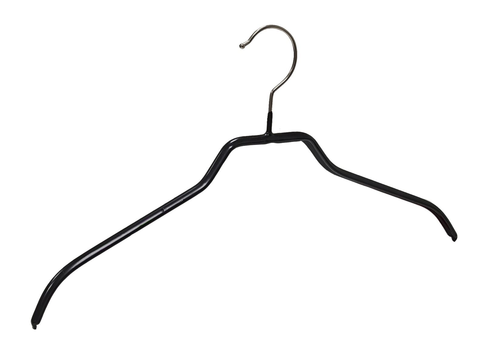 Anti-slip kledinghanger B40 cm halslijnmodel Zwart