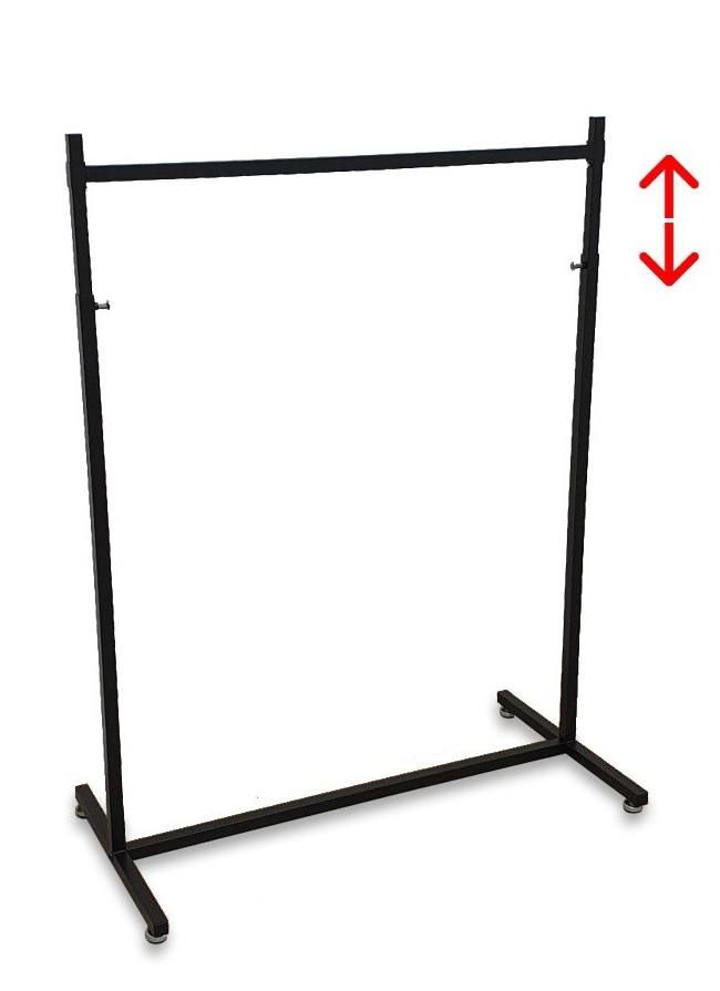 Kledingrek design 98 x 123-187cm verstelbaar zwart