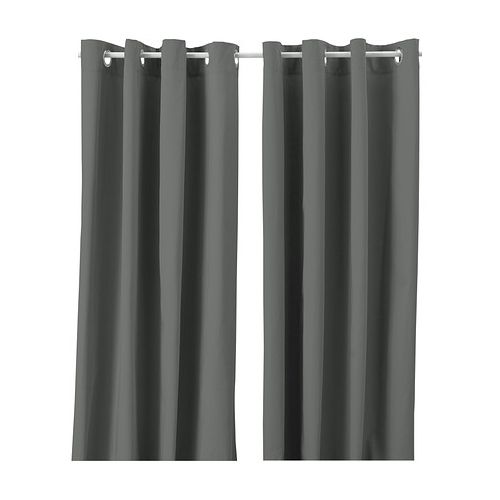 Paskamergordijn grijs 2 stuks