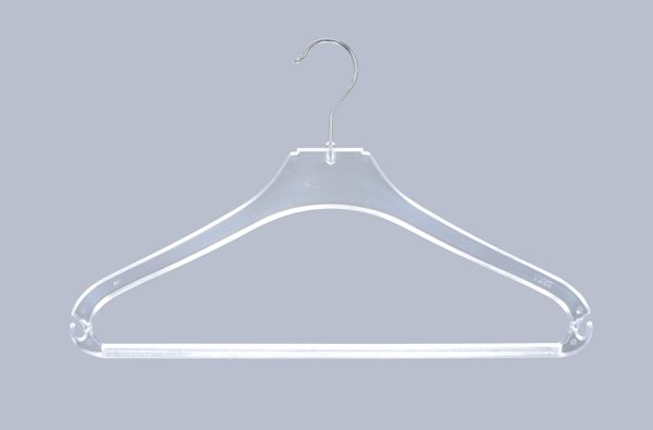 Broek-rok-shirt kledinghanger B42 cm Transparant met broeklat