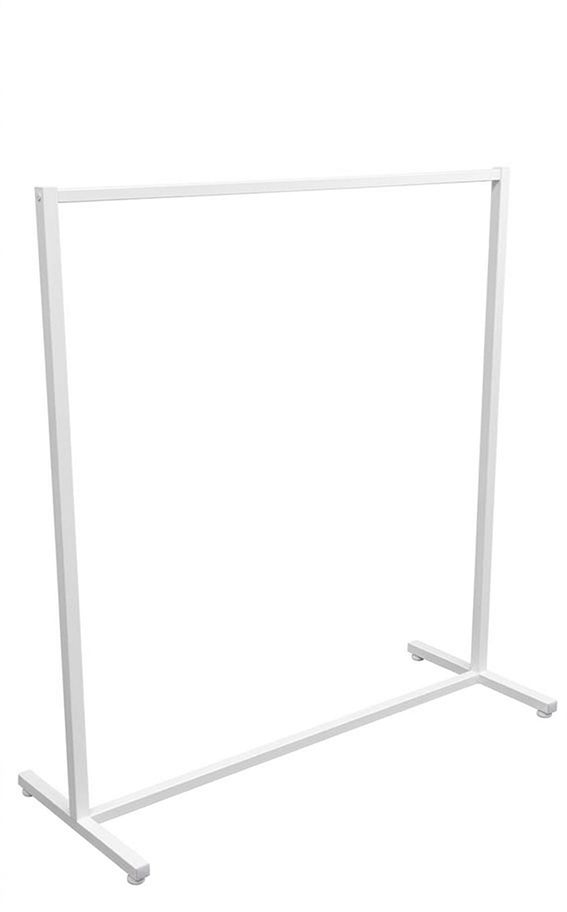 Kledingrek wit 150cm breed en 150 hoog