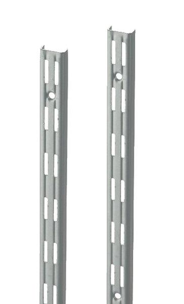 Wandrek rail wit dubbele perforatie per paar 200cm lang