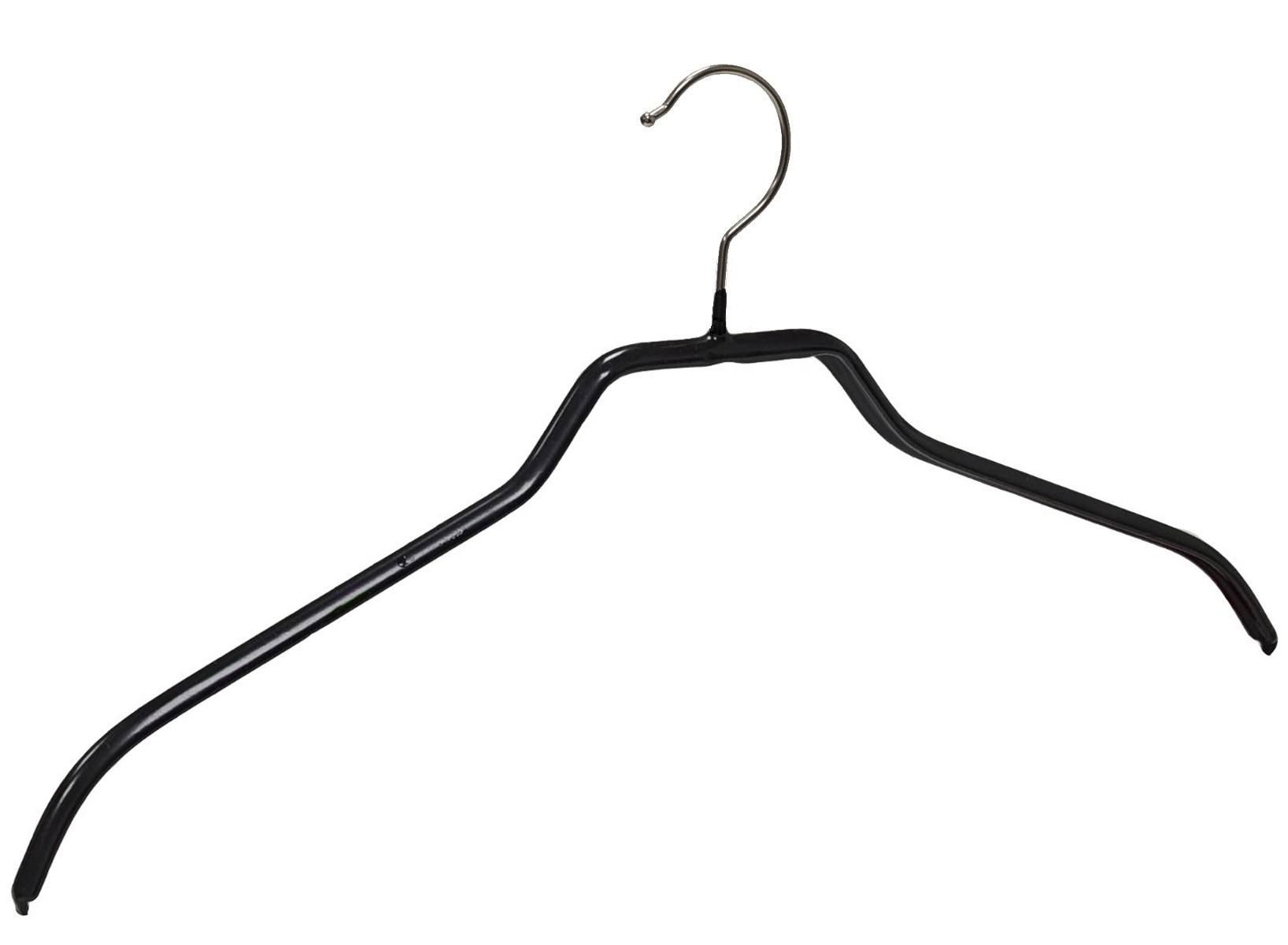 Anti-slip kledinghanger B46 cm halslijnmodel Zwart