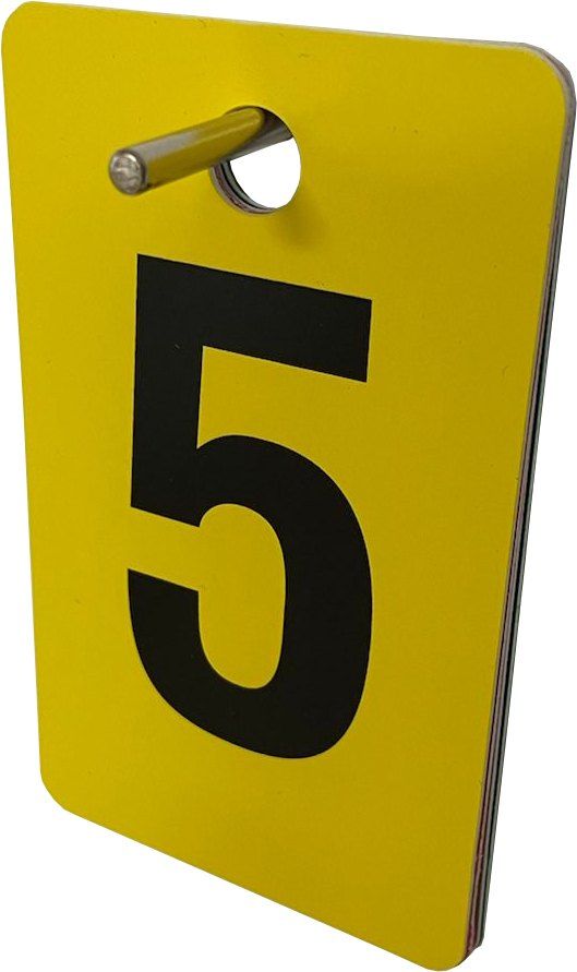 Kunststof paskamer schijf met nummer 5