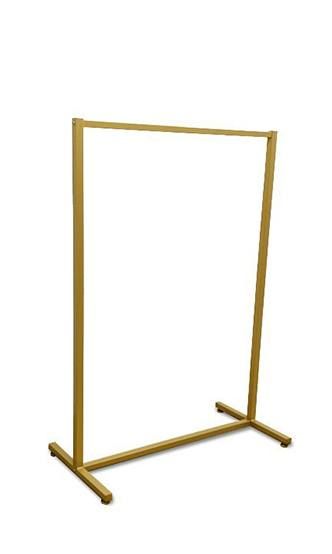 Kledingrek design recht mat goud 90 x 150 cm