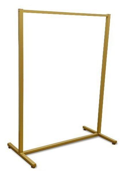 Kledingrek design recht goud 120 x 150cm