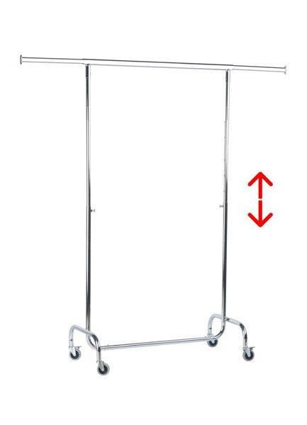 Kledingrek B103 x H133-206 cm Chroom
