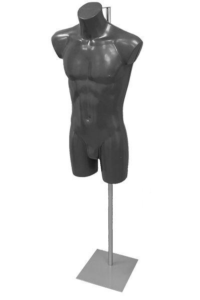 Heren torso zwart op verstelbare voet