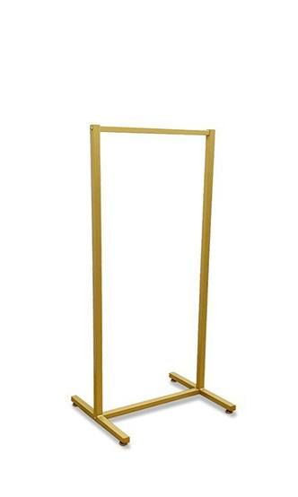 Kledingrek design recht goud 125 x 60cm