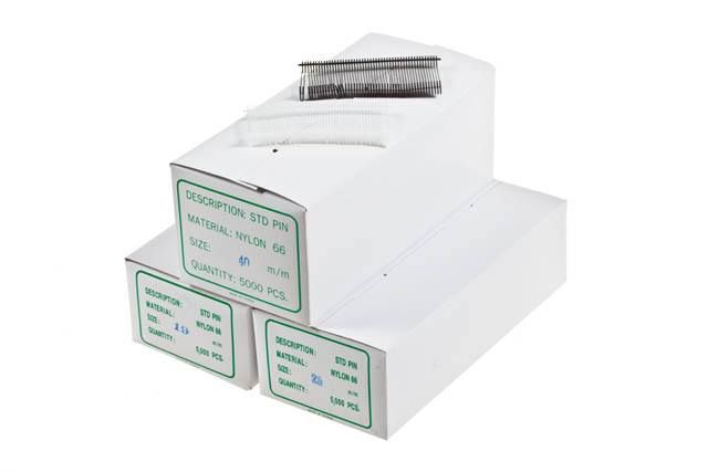 Nylon pins 40 mm S wit