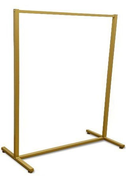 Kledingrek design recht mat goud 150 x 150cm
