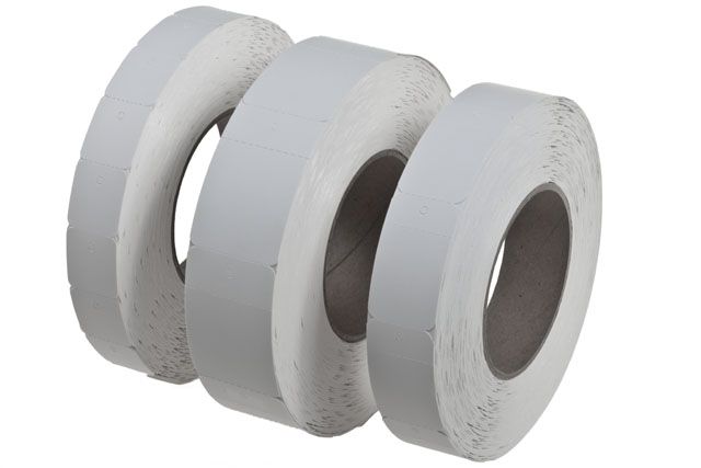 Kaartjes 27 x 25 mm wit