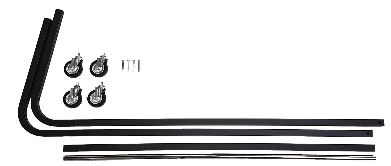 Design kledingrek zwart 164 cm hoog