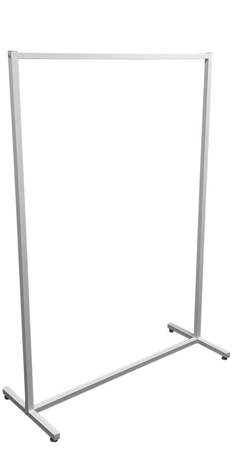 Kledingrek design recht wit 120 x 170 cm