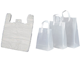 Plastic draagtassen in diverse afmetingen