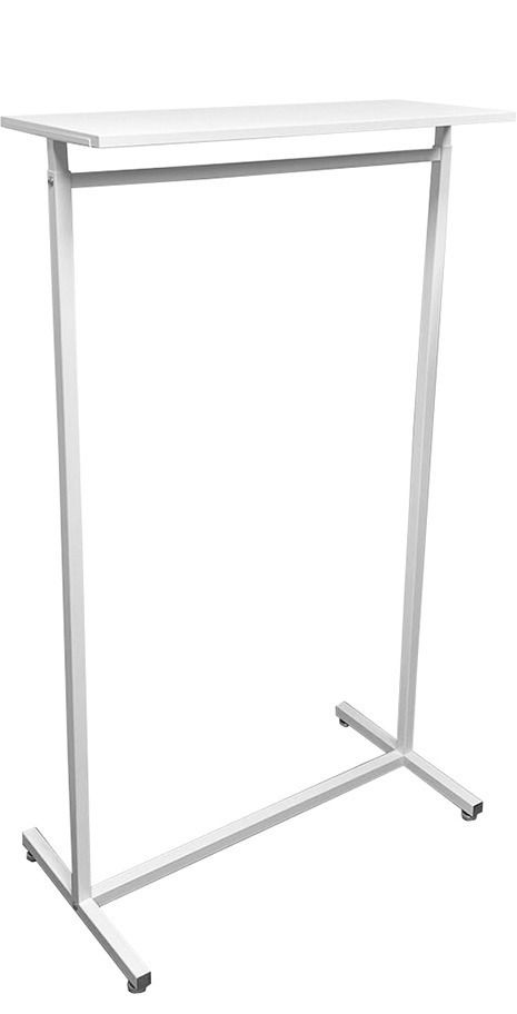 Kledingrek design wit met legplank