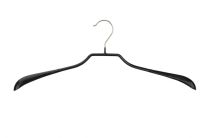 Antislip kledinghanger B40 cm met brede schouders zwart