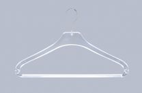 Broek-rok-shirt kledinghanger B42 cm Transparant met broeklat
