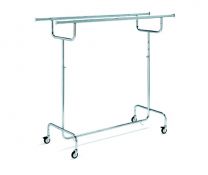Dubbelrek B149 x D64 x H160-200 cm Chroom