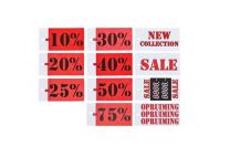 Hangetiket 25 procent rood
