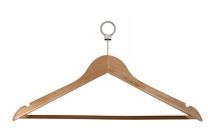 Hotel kledinghanger met anti diefstal ring Blank gelakt