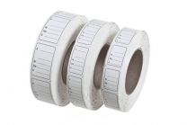 Kaartjes 60 x 40 mmperfobedrukking wit