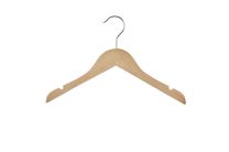Kinder kledinghanger 32 cm Blank gelakt hout