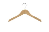 Kinder kledinghanger 35 cm Blank gelakt hout