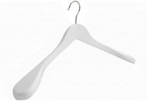 Kledinghanger hout 45 cm met brede schouders wit