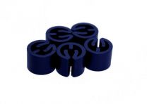 Maatdopjes blanco Blauw
