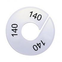 Maatring schijf kledingrek maat 140 wit 9 cm