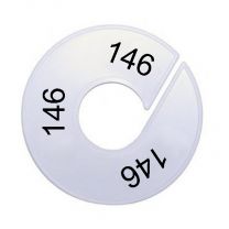 Maatring schijf kledingrek maat 146 wit 9 cm