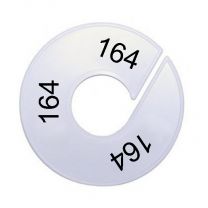 Maatring schijf kledingrek maat 164 wit 9 cm