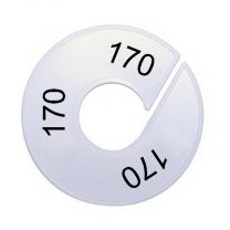 Maatring schijf kledingrek maat 170 wit 9 cm