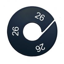 Maatring schijf kledingrek maat 26 zwart 9 cm