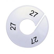 Maatring schijf kledingrek maat 27 wit 9 cm