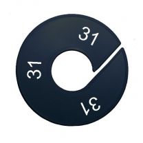 Maatring schijf kledingrek maat 31 zwart 9 cm