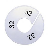 Maatring schijf kledingrek maat 32 wit 9 cm