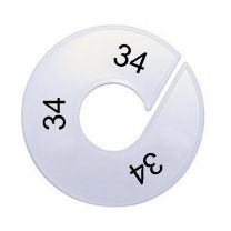Maatring schijf kledingrek maat 34 wit 9 cm