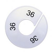 Maatring schijf kledingrek maat 36 wit 9 cm