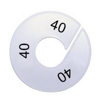 Maatring schijf kledingrek maat 40 wit 9 cm